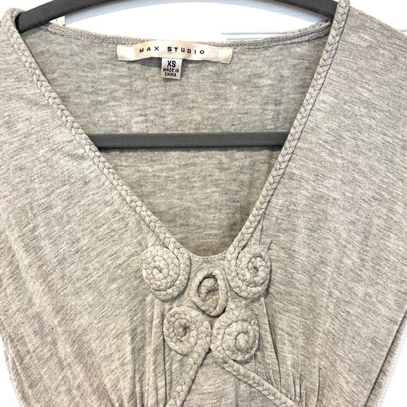 Max Studio Grey Shortsleeved Maxi Dress XS - Picture 3 of 4